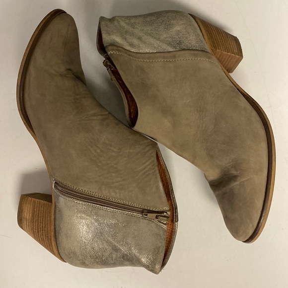 FEDERICA D’ESTE Suede Zip Up Ankle Boot Two Tone Shoes Size 40 - Picture 7 of 17